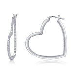 S925 Silver Heart-Shaped Moissanite Earrings