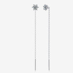S925 Sterling Silver Moissanite Long Threader Earrings