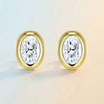 S925 Silver Gold-Plated Moissanite Stud Earrings