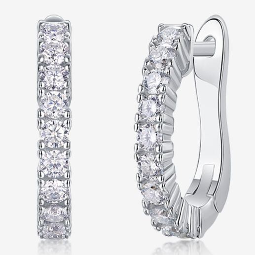 S925 Sterling Silver Moissanite Earrings