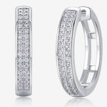 S925 Sterling Silver Sweet & Chic Moissanite Hoop Earrings