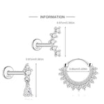 S925 Sterling Silver Moissanite Classic Bezel-Set Round Screw-Back Earrings(Single unit)
