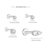 S925 Sterling Silver Moissanite Classic Bezel-Set Round Screw-Back Earrings(Single unit)