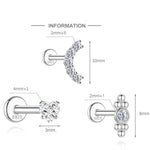 S925 Sterling Silver Moissanite Ear Stud(Single unit)