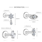 S925 Sterling Silver Moissanite Ear Stud(Single unit)