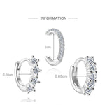 S925 Sterling Silver Micro-Pave Moissanite Non-Pierced Ear Cuff(Single unit)