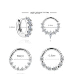S925 Sterling Silver Micro-Pave Moissanite Non-Pierced Ear Cuff(Single unit)